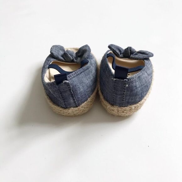Old Navy chambray bow espadrilles EUC size 3-6 (2) - Picture 4 of 4
